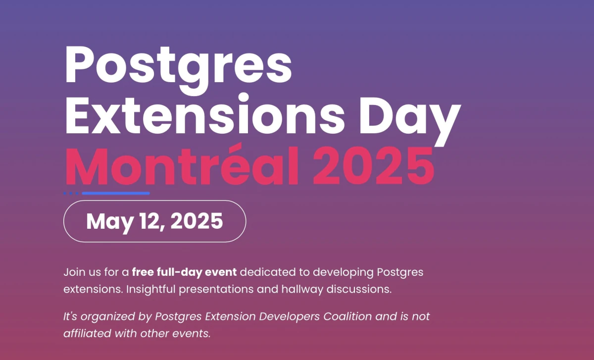 Postgres Extension Day - See You There!